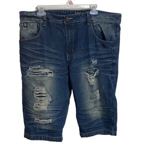 Switch remarkable men’s denim distressed shorts size 38‎
